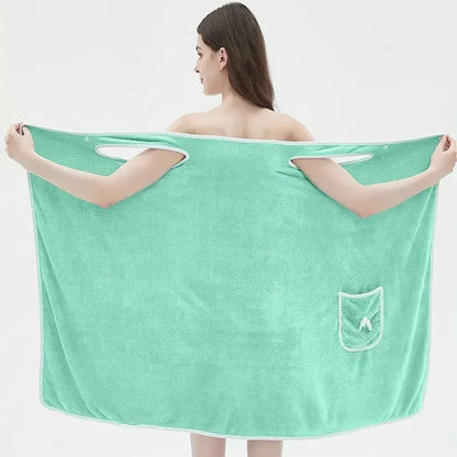 Wearable Bath Towel Skirt for Adults.