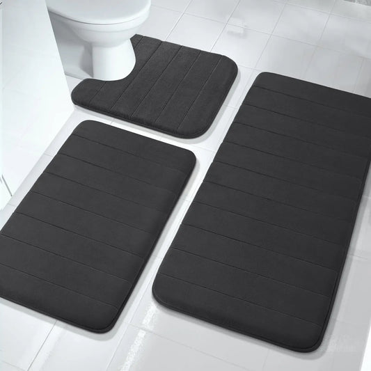 3-pc- Super Water Absorption Non-Slip Floor Rug