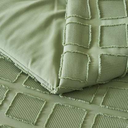 Solid color cut flower Queen size Comforter sets