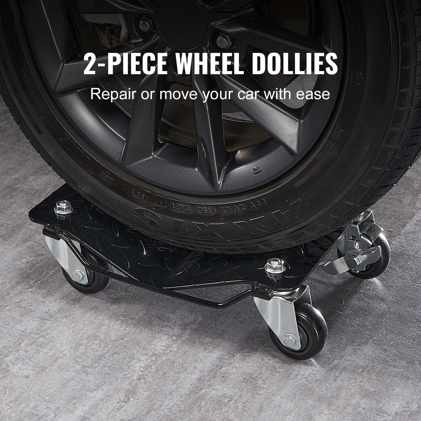 2/4PCS Wheel Trolley Dolly, 1500Lbs Weight Capacity