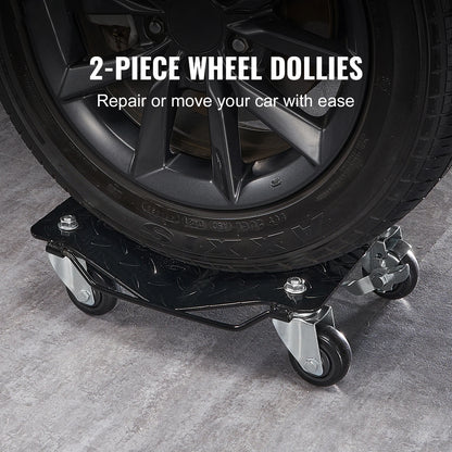 2/4PCS Wheel Trolley Dolly, 1500Lbs Weight Capacity
