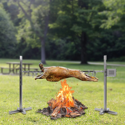 53" Electric BBQ Rotisserie Grill Kit, for Roasting Pig Lamb