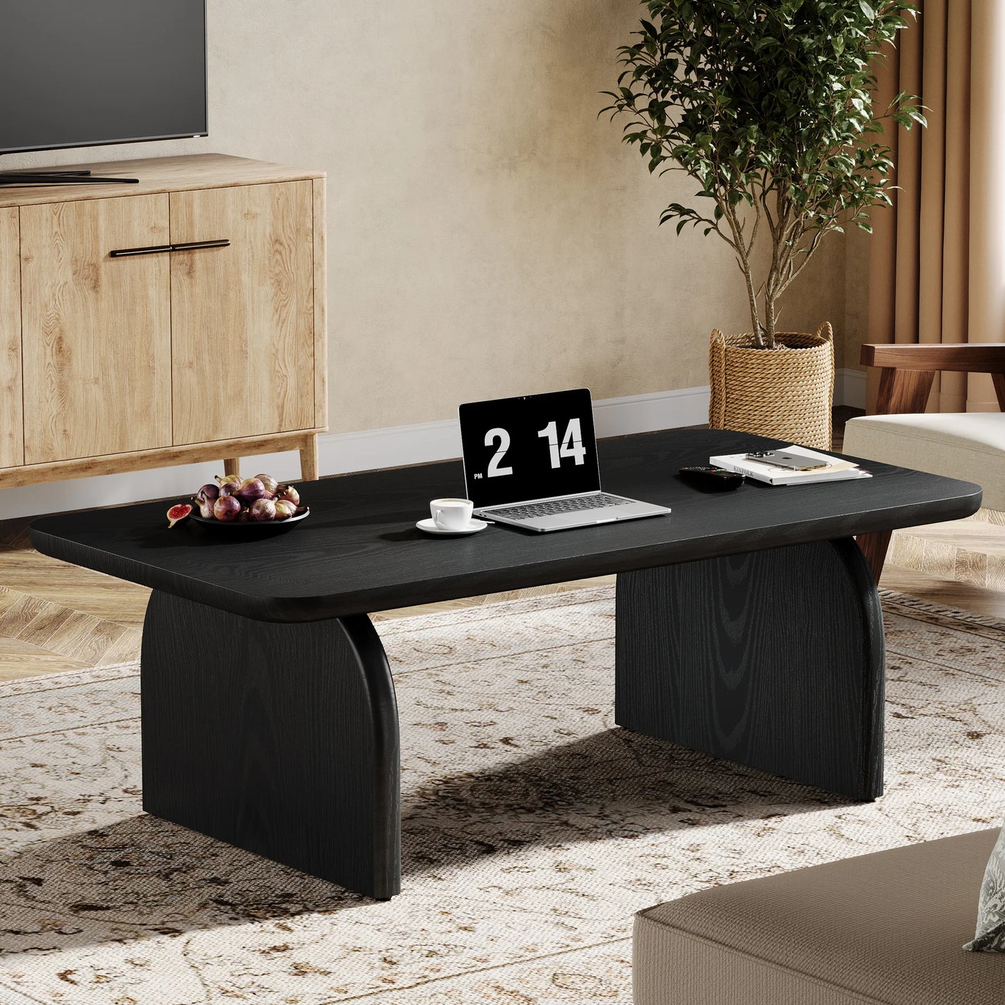 47.24-Inch Tribesigns Farmhouse Rectangular Coffee Table