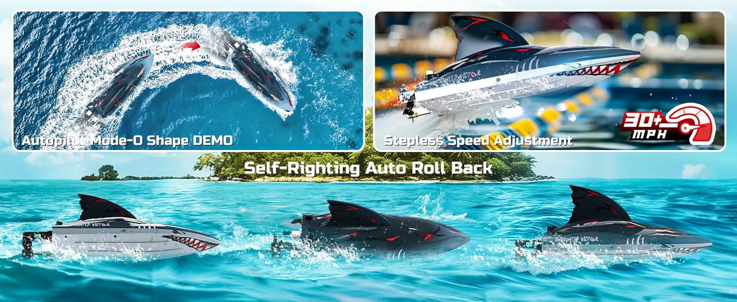 RC Shark Boat DE 2104 SHARK 48+ km/h Self-Rising
