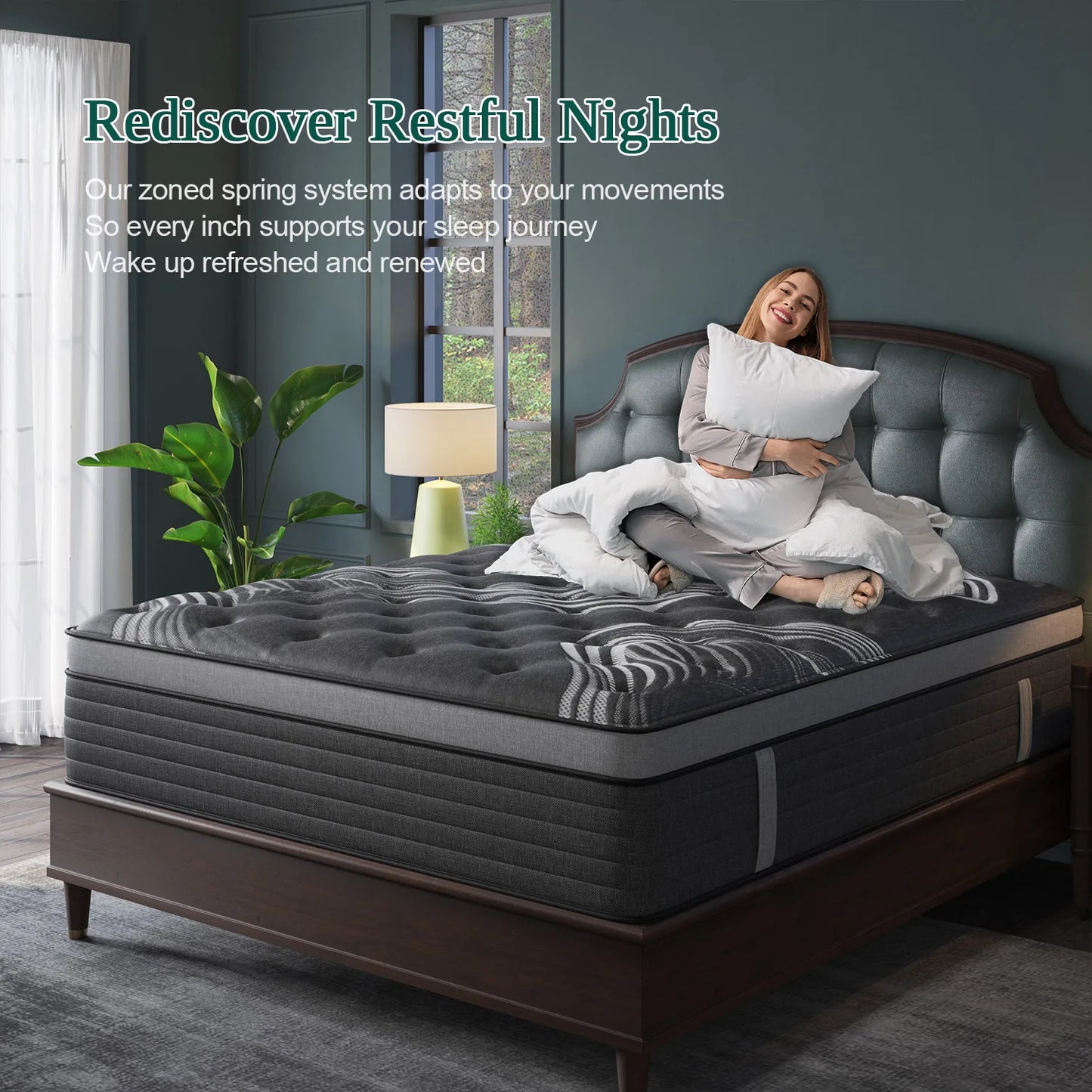 12"14" Gel Memory Foam Hybrid Pocket Spring Mattress