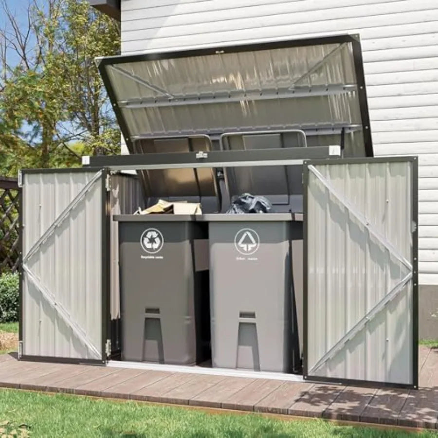 80 CU. FT Outdoor Storage Shed Organizer for trashcans