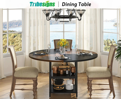47-inch Round Dining Table for 4