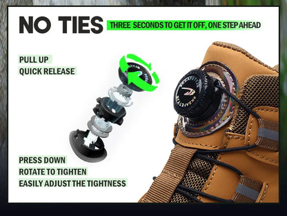 High Top Steel Toe Boots Slip Resistant Anti-Puncture