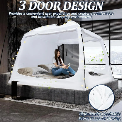 80% Blackout, Twin to King Sized Canopy Tents: