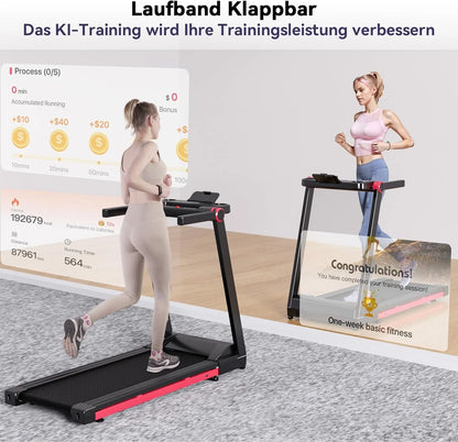 350lbs Adjustable Foldable Treadmill,10MPH Exercise Machine