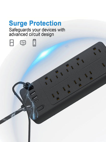 Power Strip Surge Protector 14 in 1 Multi Outlet Extender