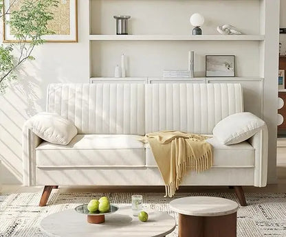 64.5" Loveseat Sofa, Chenille Loveseat Couch with Padded Arms