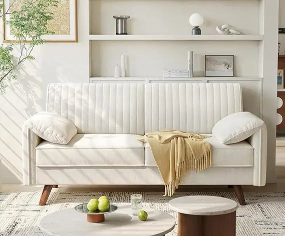 64.5" Loveseat Sofa, Chenille Loveseat Couch with Padded Arms