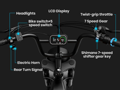 1000W Motor Bicycle 48V 20AH 20“Tire Mountain Ebike.