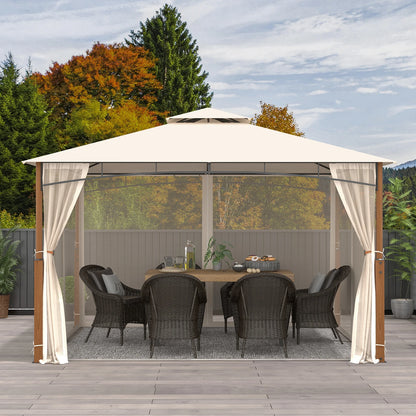 12' x 10' Outdoor Patio Gazebo w/ Netting