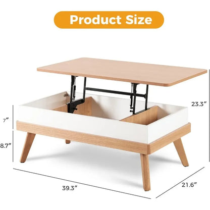 Lift Top Coffee Center Table with Hidden Storage