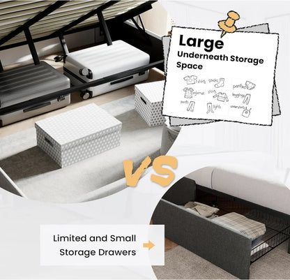 King Size Lift Up Storage Bed Frame/Hydraulic Storage