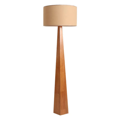 Solid wood floor lamp