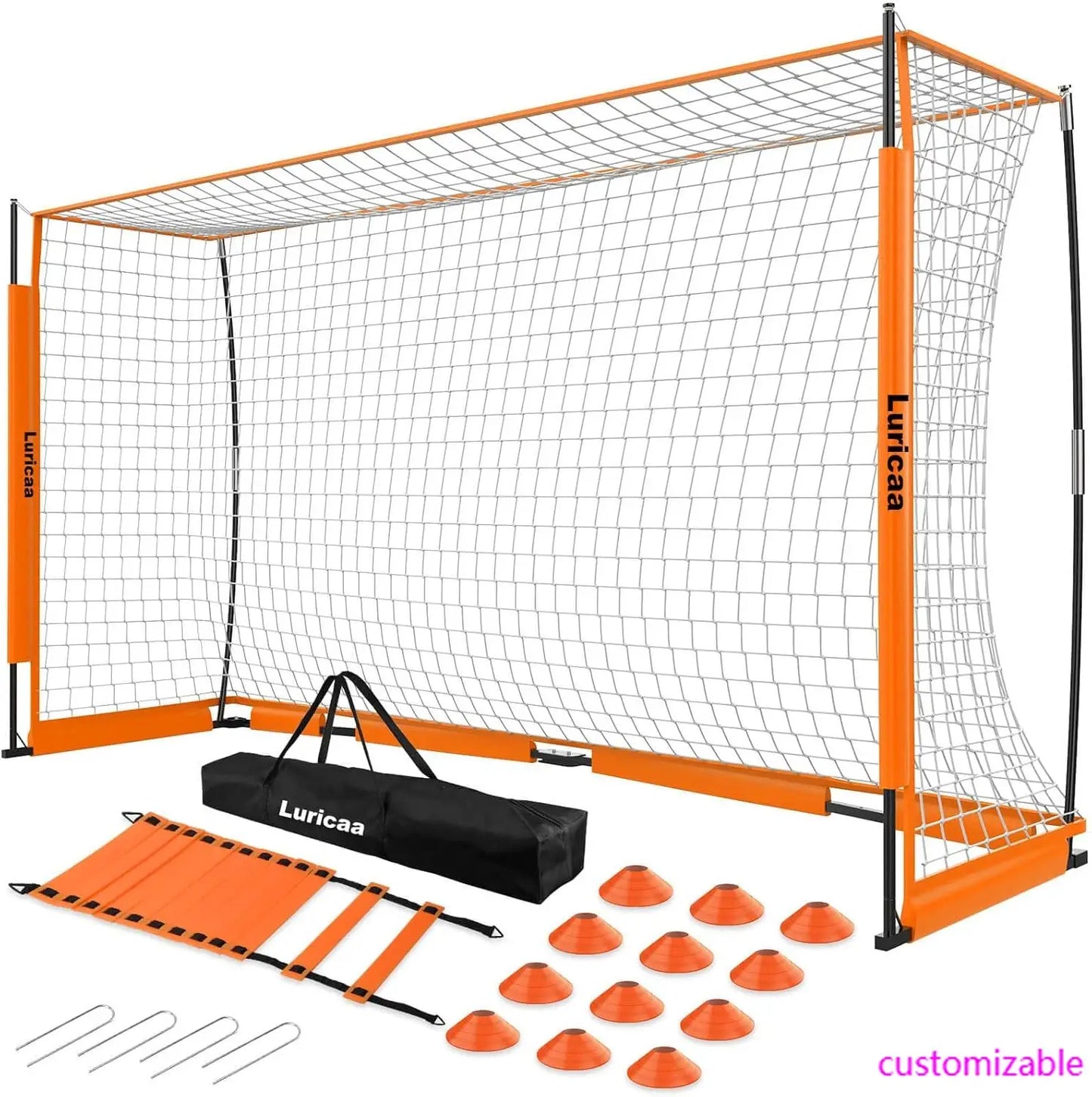 12×6 ft /6×4 ft Portable Collapsible Soccer Goal