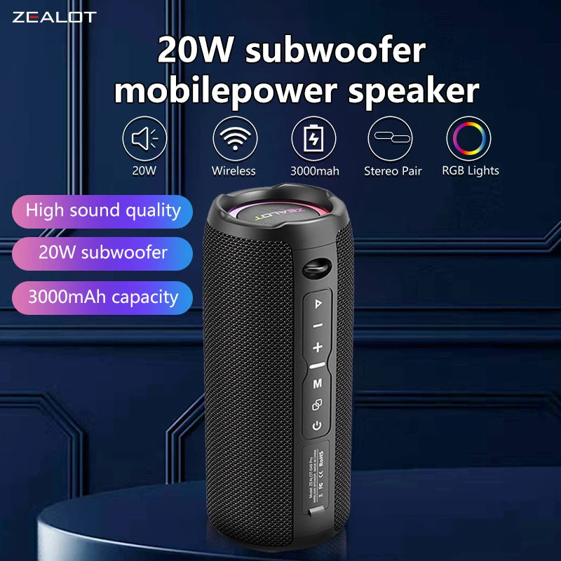 S49 pro Wireless Speaker, Outdoor Portable Subwoofer