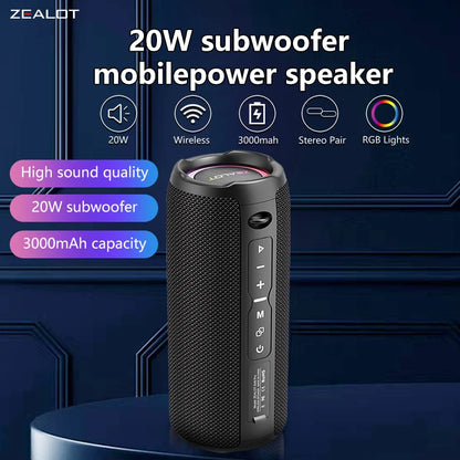 S49 pro Wireless Speaker, Outdoor Portable Subwoofer