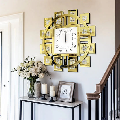 60CM Decorative Wall Clock Inlay Battery Operated