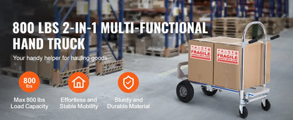 Aluminum Heavy Industrial Collapsible Dolly Cart