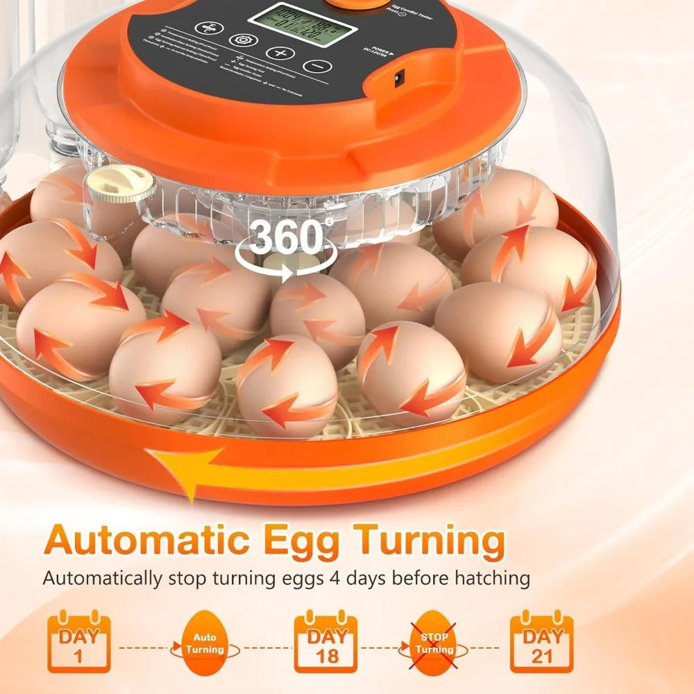 18 Egg Incubator with Automatic Egg Turning