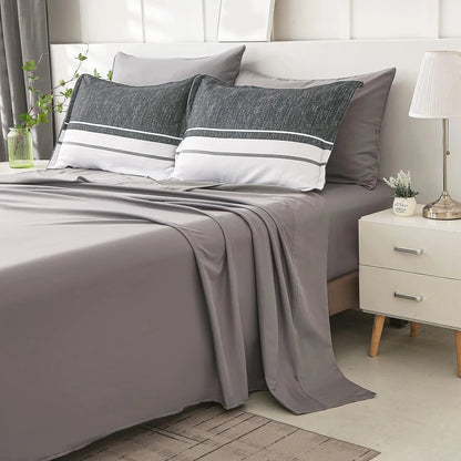 7 Pieces Striped Comforter Set