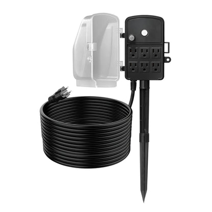 25FT Outdoor Power Stake Extension Cord