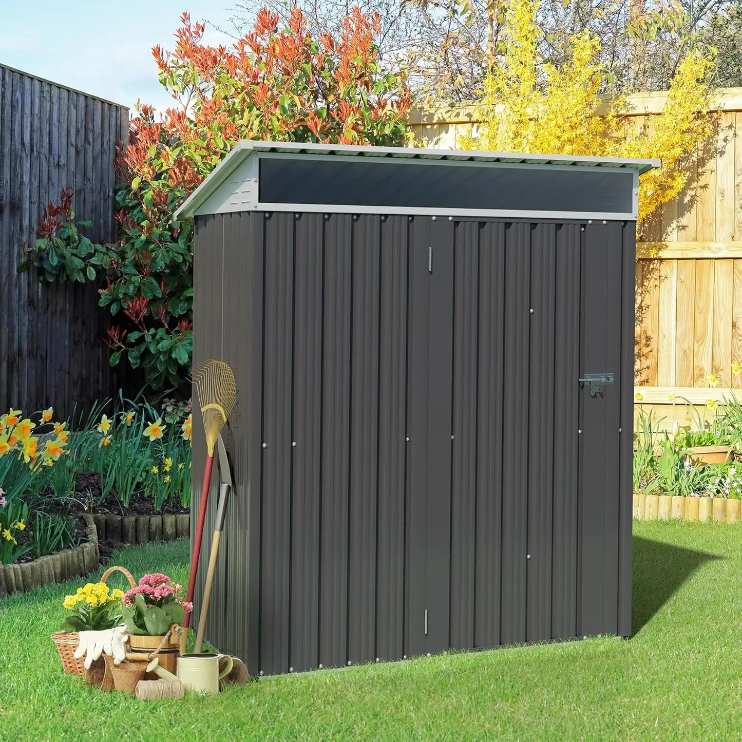 5 x 3 x 6 FT Outdoor Storage Shed, with Side Window