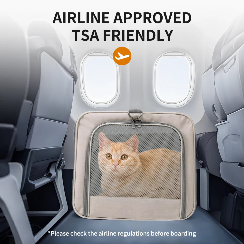 Cat trolley for 2 cats with wheels & safety belts for travel