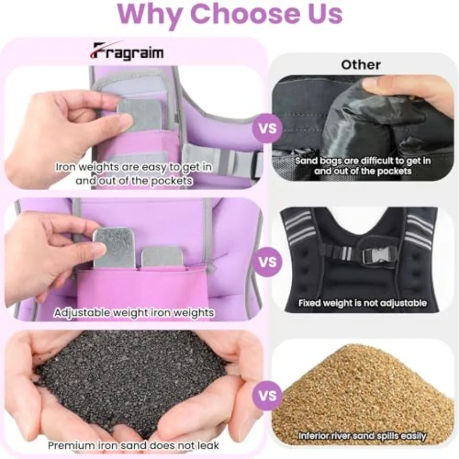 Adjustable Weighted Vest for Women Men 14-18lb