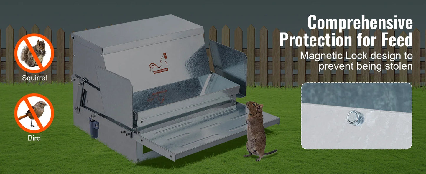 25 lbs. Capacity Automatic Chicken Feeder Feeds up to 11 Days