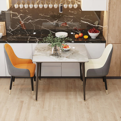 Dining Table Stone Top with Metal Frame