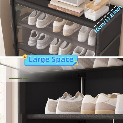 Multi-layer Shoe Cabinet Organizer with Clear Lid