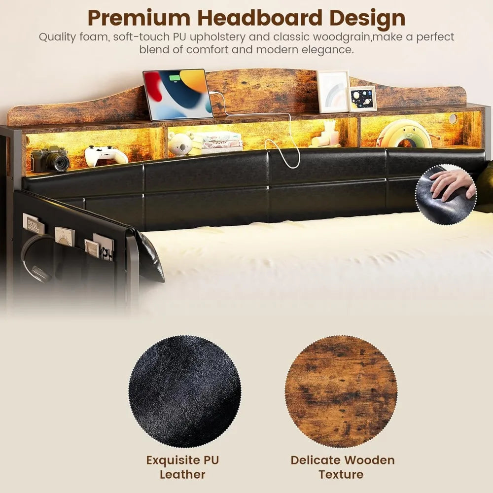 Twin XL Day Bed with Charging Station