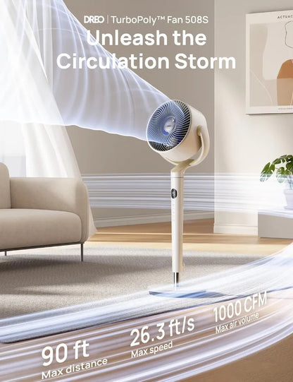 Smart Fan 120° +120° Pedestal Fan Floor
