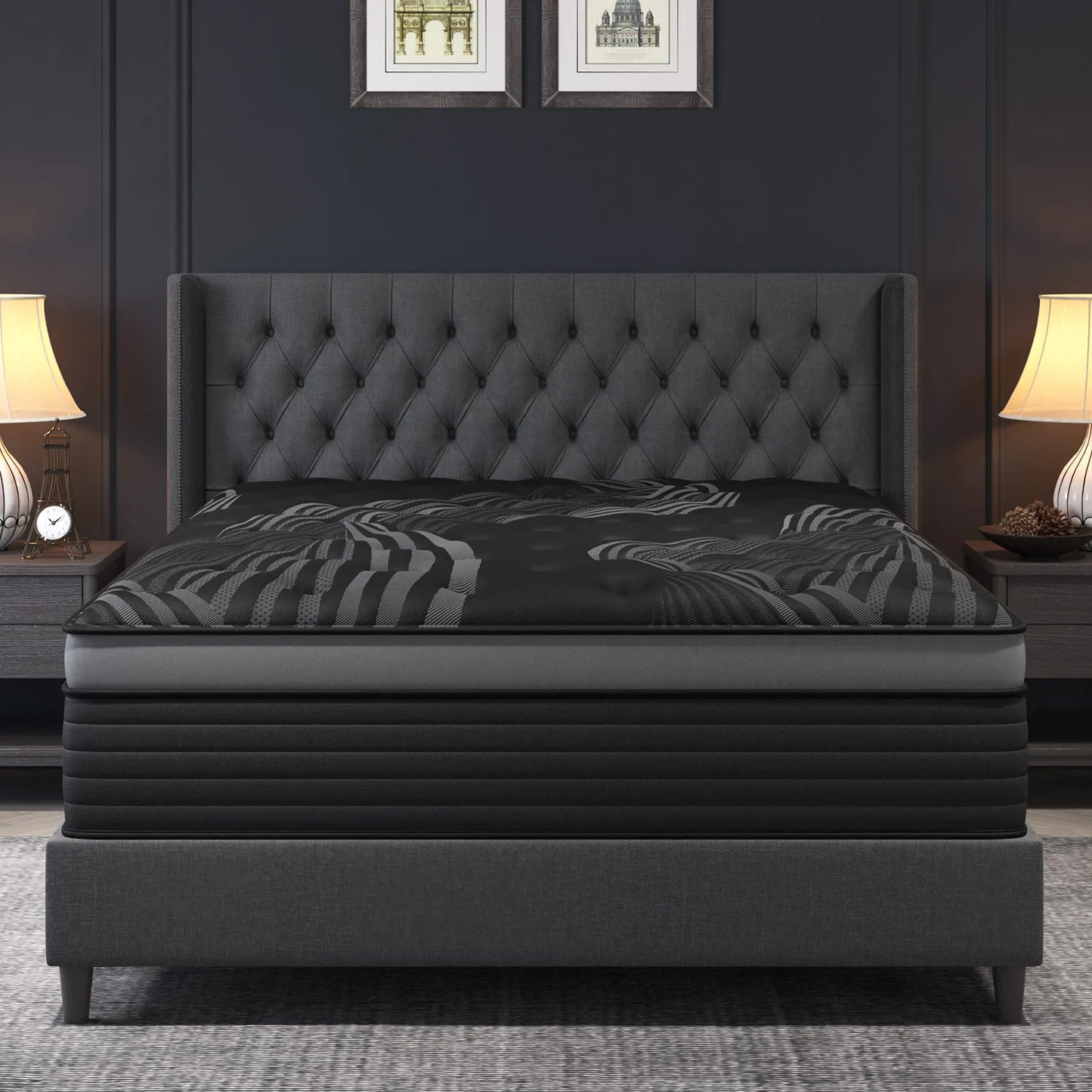 12"14" Gel Memory Foam Hybrid Pocket Spring Mattress