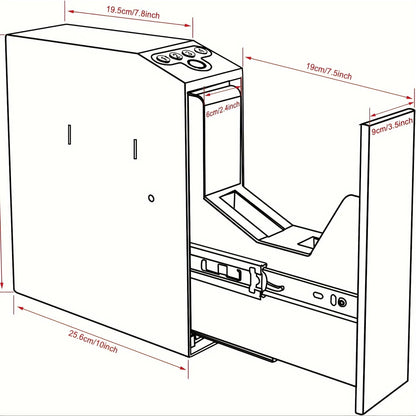 Biometric Slider Handgun Gun Safe for Nightstand, Desk, Bed Side