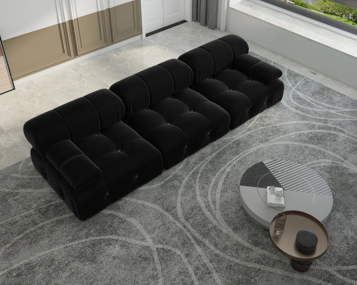 104" Minimalist Modular Sectional Sofas