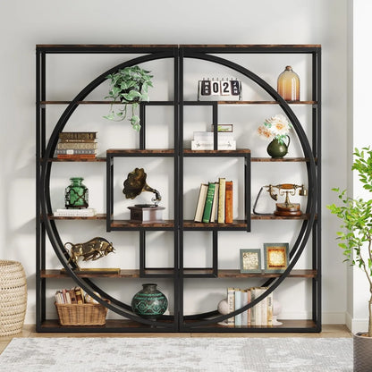 70.8 inch Tall Industrial 5-Tier Etagere Bookcase