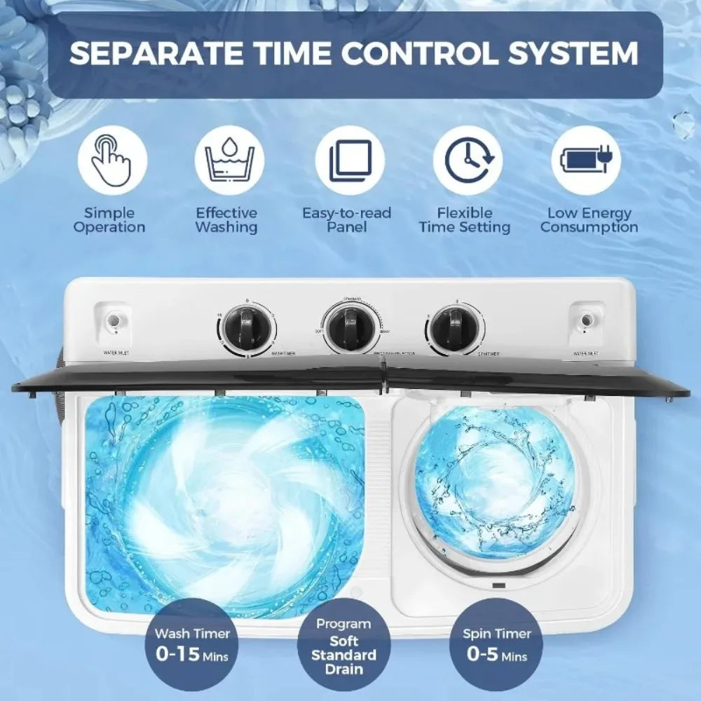 30Lbs Capacity Portable Washing Machine