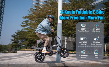 Electric Bike for Adults, 20MPH 35Miles 500W Brushless Motor