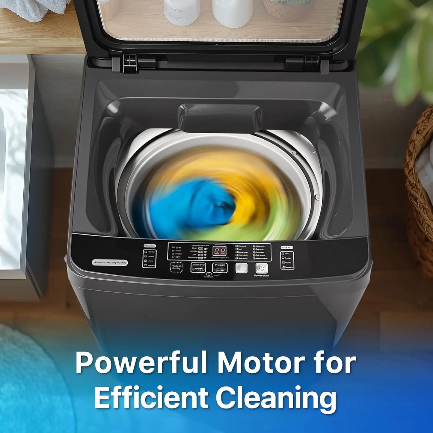 27 LBS Fully Automatic Clothes Washer and Spinner Combo