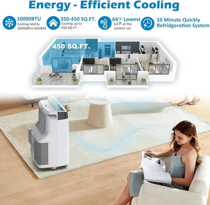 10000 BTU Portable Air Conditioners Cool Up to 450 Sq.Ft