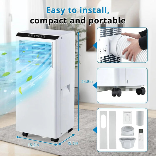 8000BTU Portable Air Conditioners with Remote Control And 24h Timer