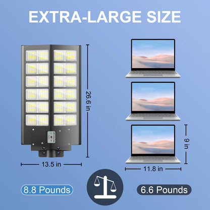 6000-watt solar streetlights with motion sensors