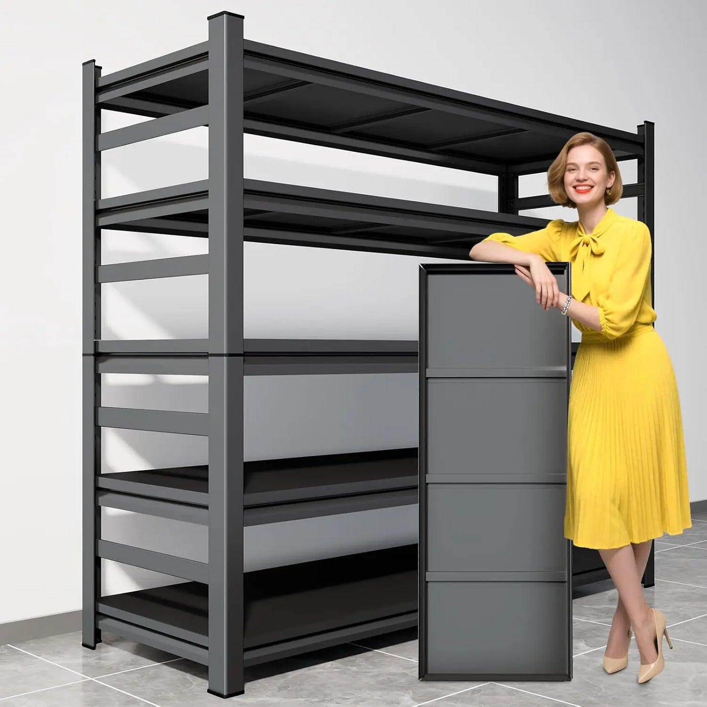 Heavy Duty 5-Tier Steel Garage Shelving Unit