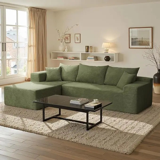 103" L Shaped Sectional Boneless Couch